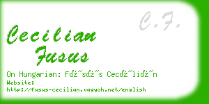 cecilian fusus business card
